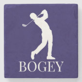Golf Bogey stijlvol Stenen Onderzetter (Voorkant)