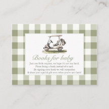 Golf Books for Baby Baby Shower Sage Green Gingham