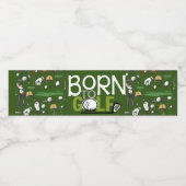 Golf Born aan Golf Waterfles Etiket (Enkel label)