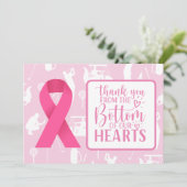 Golf borstkanker bewustzijn roze thema bedankkaart (Staand voorkant)