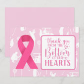 Golf borstkanker bewustzijn roze thema bedankkaart (Voorkant / Achterkant)