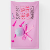 Golf borstkanker bewustzijn roze thema spandoek (Verticaal)