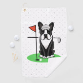 Golf Boston Terrier (zwarte hond) Cute Dog Golfhanddoek (Insitu)