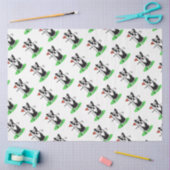 Golf Boston Terrier (zwarte hond) Cute Dog Tissuepapier (Craft)