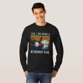 Golf Bourbon Funny Retirement Plan Retiree Retired T-shirt (Voorkant volledig)