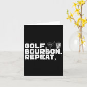 Golf Bourbon Herhaal Golf & Bourbon Drinken Lo Kaart (Gele Bloem)