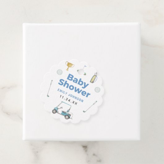 Golf Boy Baby shower Bedankjes Labels (In situ)