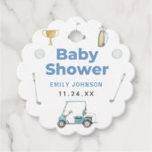 Golf Boy Baby shower Bedankjes Labels (Voorkant)