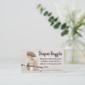  Golf Boy Baby shower Diaper Raffle Informatiekaartje (Staand voorkant)