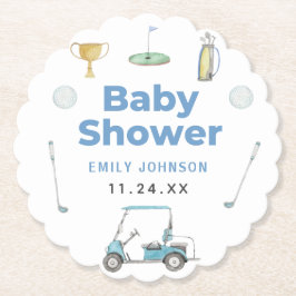 Golf Boy Baby shower Kartonnen Onderzetters