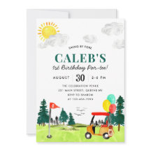 Golf Boy Golfing Swing By Fore Een Par-t-shirt Ver