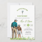 Golf Boy Little Putter is on the way Baby Shower  Kaart (Voorkant)