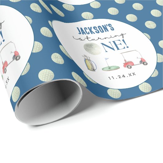 Golf Boy Verjaardag Cadeaupapier (Rol Hoek)