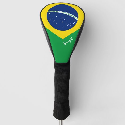 Golf Brazilië en Braziliaanse vlag/Golf Clubs Hoes Golfheadcover (Voorkant)
