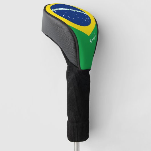 Golf Brazilië en Braziliaanse vlag/Golf Clubs Hoes Golfheadcover (Schuin)