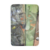 Golf breekt bag en cursus in een gelaagde samenste badmat (Voorkant Verticaal)