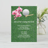 Golf Bridal Douche uitnodiging voor golfer (Staand voorkant)