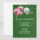 Golf Bridal Douche uitnodiging voor golfer (Voorkant / Achterkant)