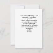 Golf Bridal Shower Thank You Card Bedankkaart (Achterkant)