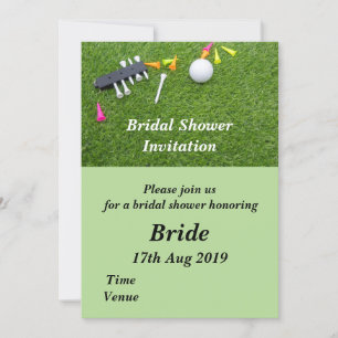 Golf Bridal Shower - Uitnodiging tot golfbal