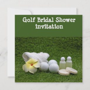 Golf Bridal Shower Uitnodiging tot zeep en shampoo