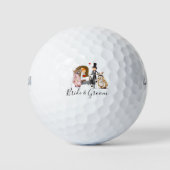 Golf Bride en Groom Wedding Golfballen (Voorkant)