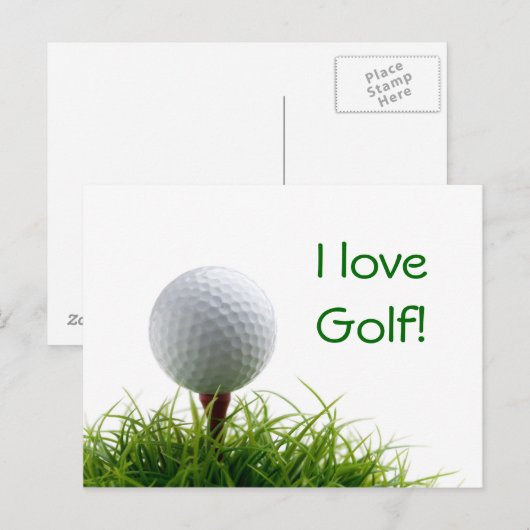 Golf Briefkaart (Voorkant / Achterkant)