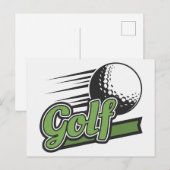 Golf Briefkaart (Voorkant / Achterkant)