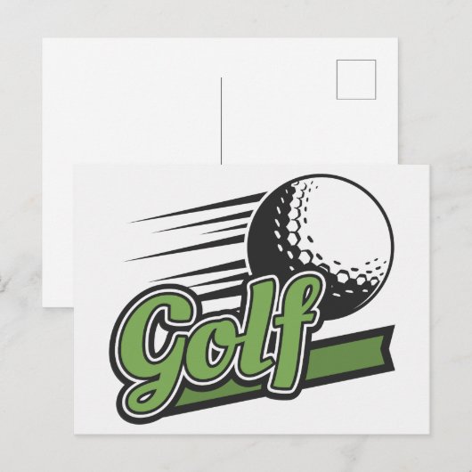 Golf Briefkaart (Voorkant / Achterkant)