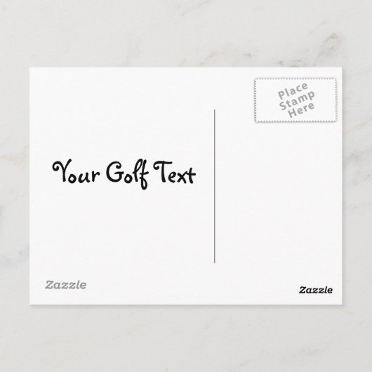 golf briefkaart (Achterkant)