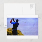 Golf Briefkaart (Voorkant / Achterkant)