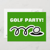 Golf-briefkaarten voor uitnodigingen en vergaderin (Voorkant / Achterkant)