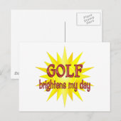 Golf Brightens Mijn Dag Briefkaart (Voorkant / Achterkant)