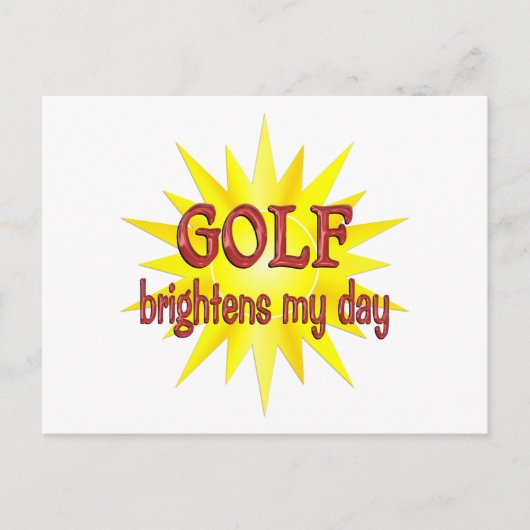 Golf Brightens Mijn Dag Briefkaart (Voorkant)