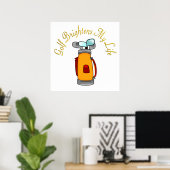 Golf Brightens Mijn leven Poster (Thuiskantoor)