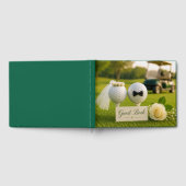 Golf bruid en bruidegom op golfbaan gastenboek (Volledig)