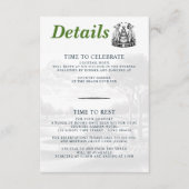 Golf bruiden bruiloft informatiekaartje (Voorkant)