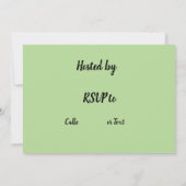 Golf Bruids Douche Uitnodiging met golfbal (Achterkant)