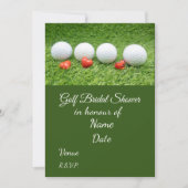 Golf bruidsfeest met golfbal Save the Date I Kaart (Voorkant)