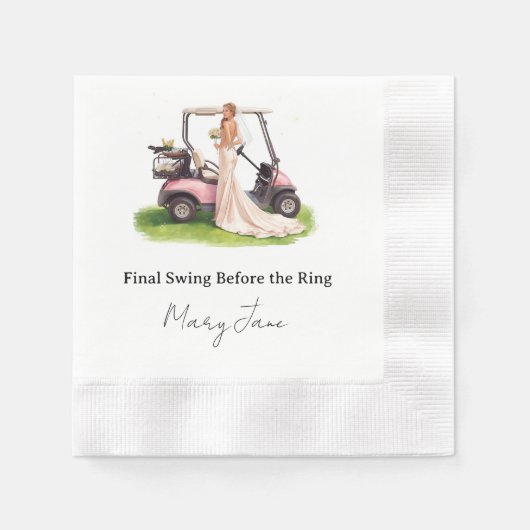 Golf Bruidsfeestje Par-Tee feestje Servet (Voorkant)