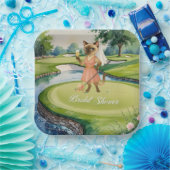 GOLF BRUIDSSCHMAUS voor kattenliefhebber golfer Papieren Bordje (Feest)