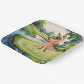 GOLF BRUIDSSCHMAUS voor kattenliefhebber golfer Papieren Bordje (Gebogen)