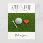 Golf bruiloft Bewaar de datum Briefkaart (Voorkant)