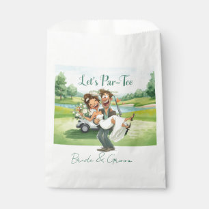 Golf bruiloft bruid en bruidegom feest golf thema bedankzakje