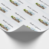 Golf bruiloft bruidegom golfbal t-shirt met liefde cadeaupapier (Hoek)