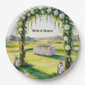 Golf bruiloft decoraties op het Green Paper Bord (Voorkant)
