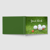 Golf bruiloft gastenboek met ballen en harten (Volledig)