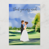Golf bruiloft Hartelijk dank voor uw golfer Briefkaart (Voorkant)