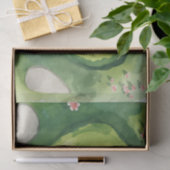 Golf bruiloft hartvormige golfbaan tissuepapier (Geschenk)