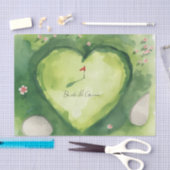 Golf bruiloft hartvormige golfbaan tissuepapier (Craft)